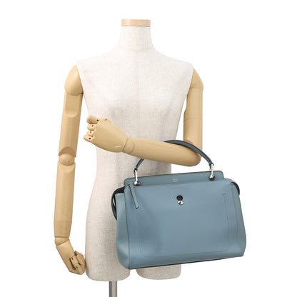 FENDI dot com 2WAY Handbag Blue8BN293 Leather