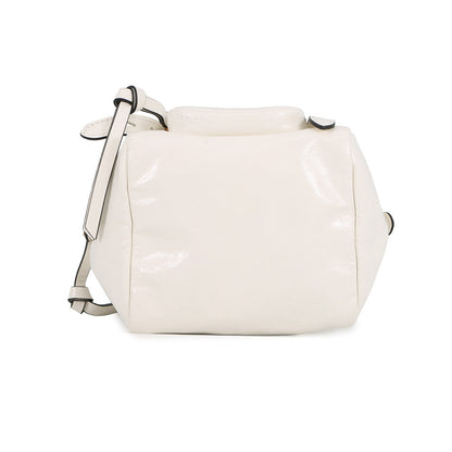 PRADA Dangle Handbag White1BB137 Leather Size Mini