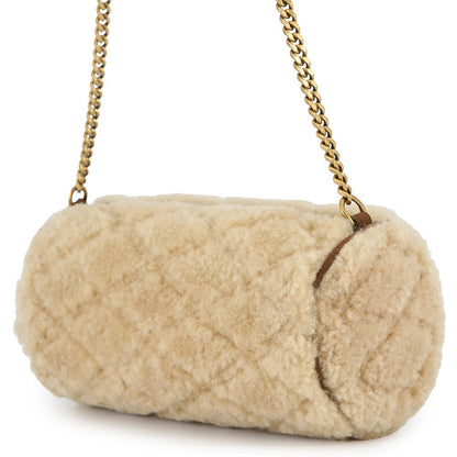 SAINT LAURENT PARIS SAD Tube Shoulder Bag Beige699703 Mouton