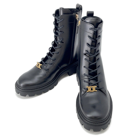 TOD’S logo combat boots BlackXXW08J0EY53RBTB999 Leather Size 39