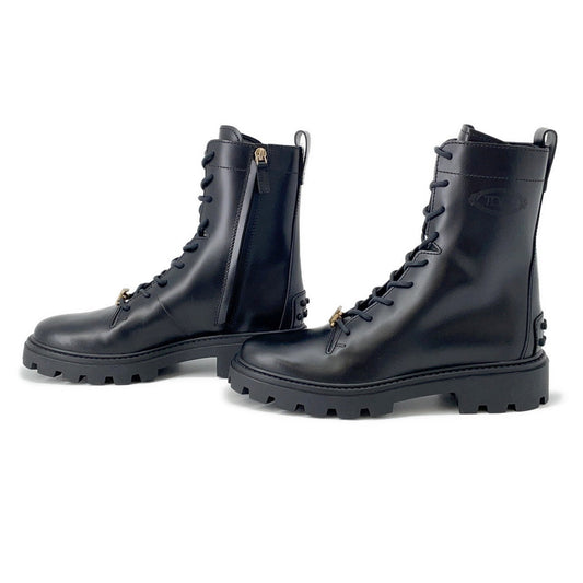 TOD’S logo combat boots BlackXXW08J0EY53RBTB999 Leather Size 39