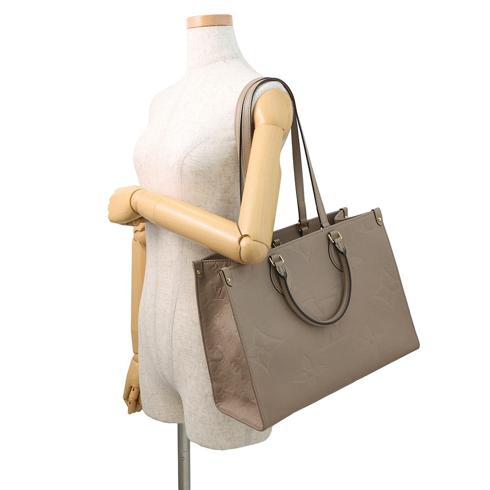 LOUIS VUITTON Onthego TourterelleM45607 Monogram Empreinte Leather Size MM
