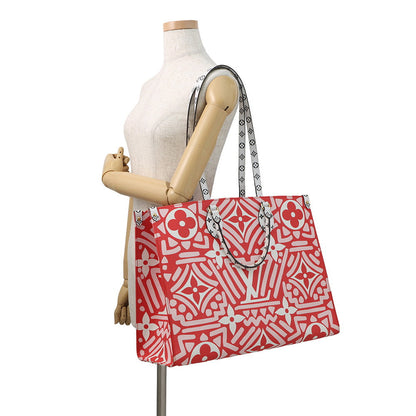 LOUIS VUITTON Onthego Red Monogram Giant LV Crafty Size GM