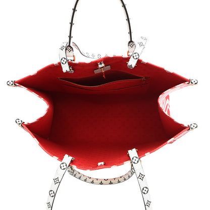 LOUIS VUITTON Onthego Red Monogram Giant LV Crafty Size GM