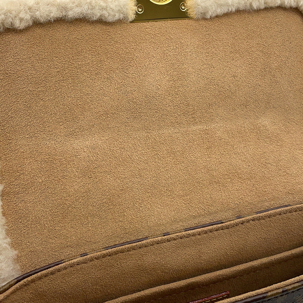 LOUIS VUITTON Locky BrownM46318 Monogram Mouton Size BB
