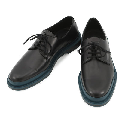 Bottega Veneta Lace-up INTRECCIATO business shoes Black/Blue Leather Size 38