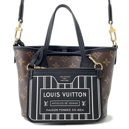 LOUIS VUITTON Neverfull・Inside Out NoirM12099 Monogram Grain Leather Size BB