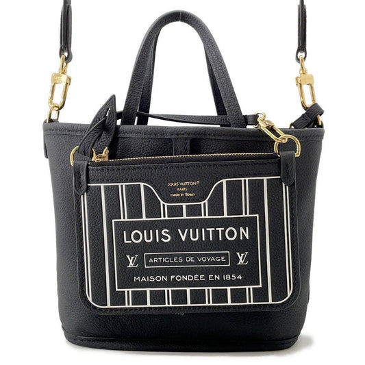 LOUIS VUITTON Neverfull・Inside Out NoirM12099 Monogram Grain Leather Size BB