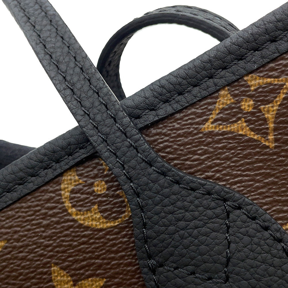 LOUIS VUITTON Neverfull・Inside Out NoirM12099 Monogram Grain Leather Size BB