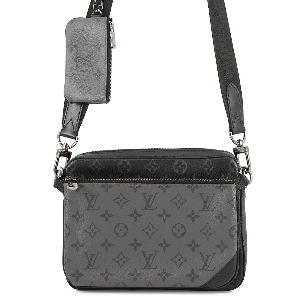 LOUIS VUITTON Trio Messenger NoirM69443 Monogram Eclipse Monogram Eclipse Reverse