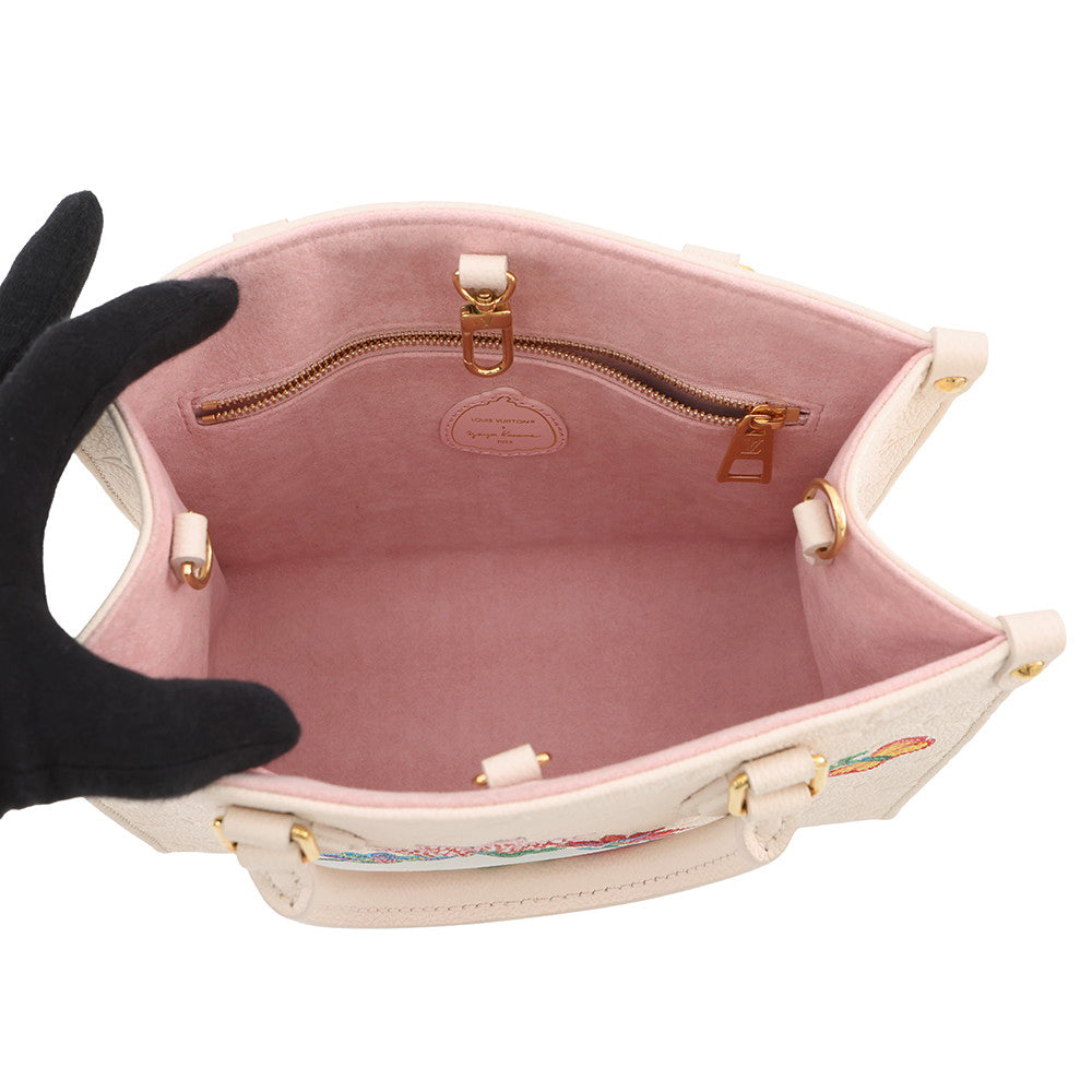LOUIS VUITTON LV × YK Onthego Quartz/PinkM21732 Monogram Empreinte Leather Size PM
