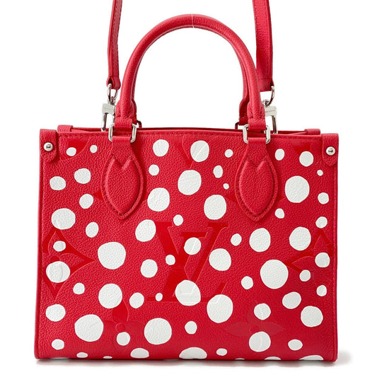 LOUIS VUITTON LVxYK Onthego Rouge/WhiteM46412 Monogram Empreinte Leather Infinity Dot Size PM