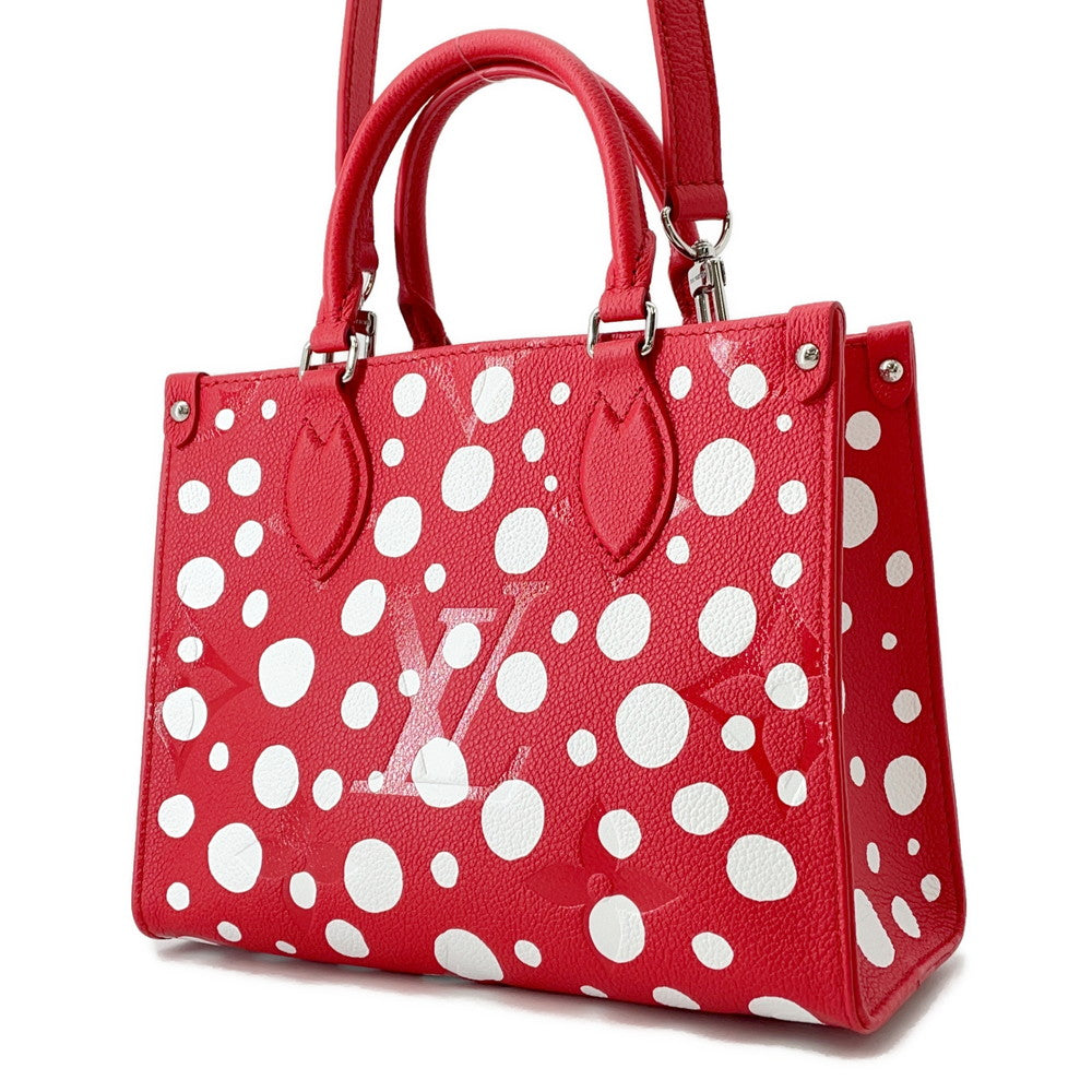 LOUIS VUITTON LVxYK Onthego Rouge/WhiteM46412 Monogram Empreinte Leather Infinity Dot Size PM