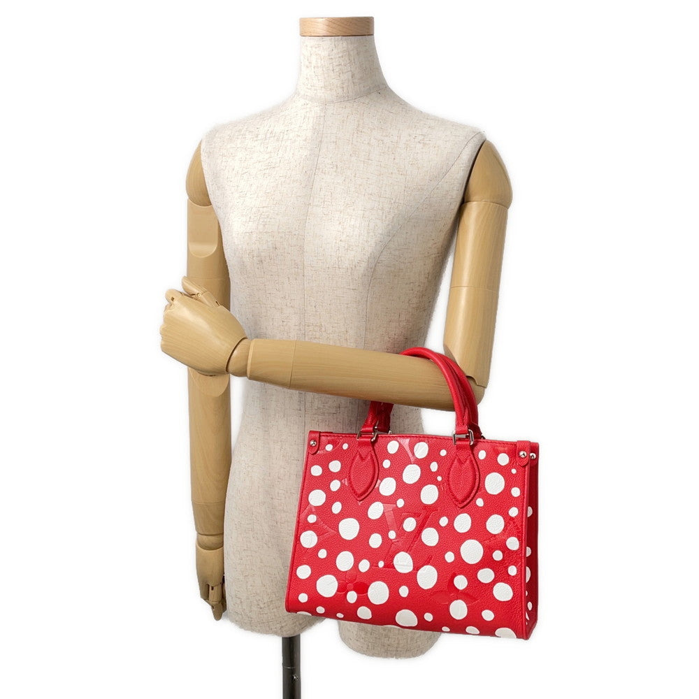 LOUIS VUITTON LVxYK Onthego Rouge/WhiteM46412 Monogram Empreinte Leather Infinity Dot Size PM