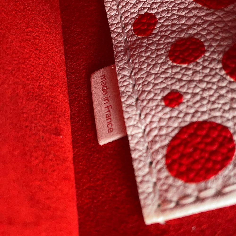 LOUIS VUITTON LVxYK Onthego Rouge/WhiteM46412 Monogram Empreinte Leather Infinity Dot Size PM