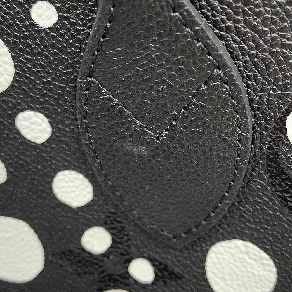 LOUIS VUITTON LV × YK Neverfull Noir/BlancM46390 Monogram Empreinte Leather Infinity Dot Size MM