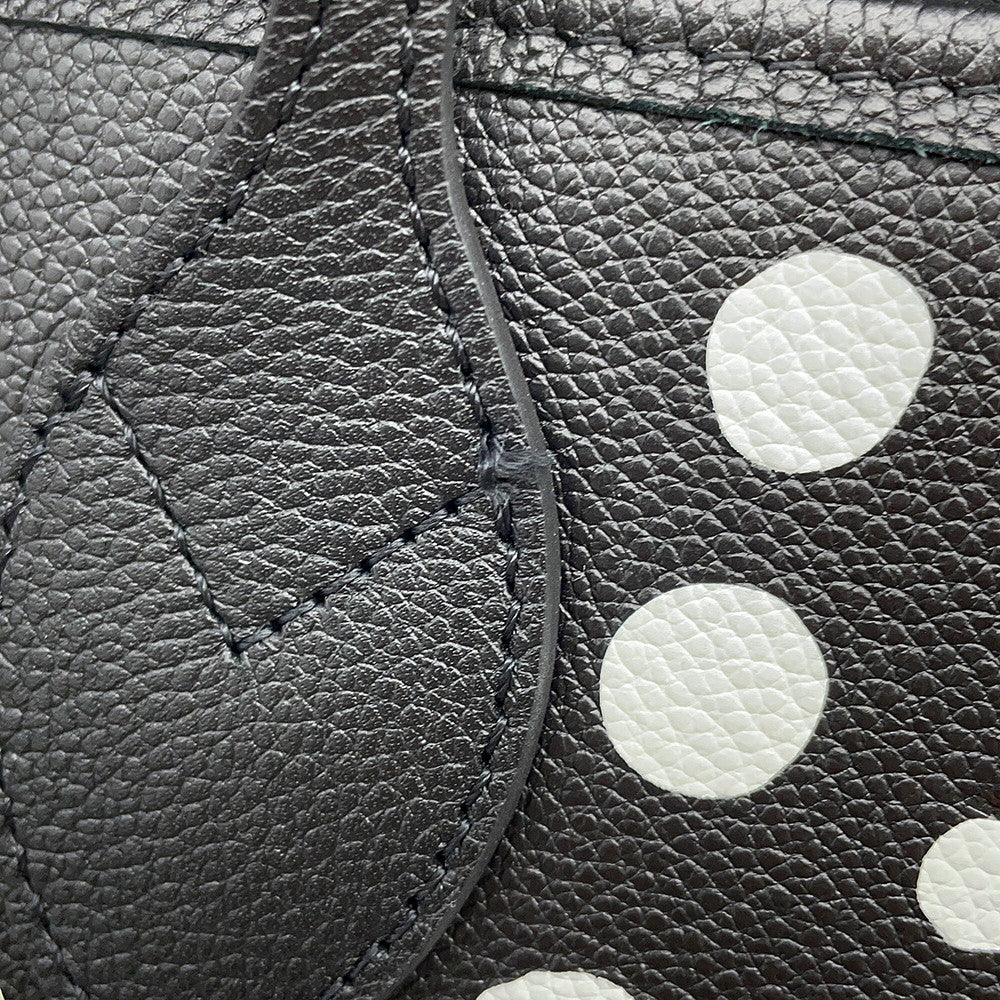 LOUIS VUITTON LV × YK Neverfull Noir/BlancM46390 Monogram Empreinte Leather Infinity Dot Size MM