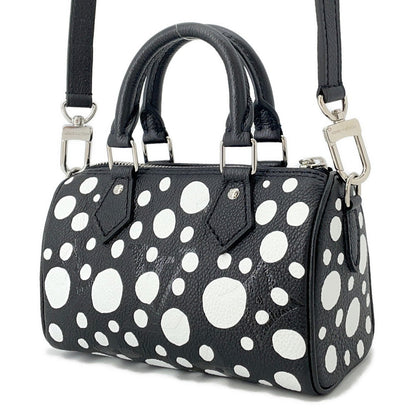 LOUIS VUITTON LV × YK Nano Speedy Black/WhiteM81910 Monogram Empreinte Leather Infinity Dot Size Nano