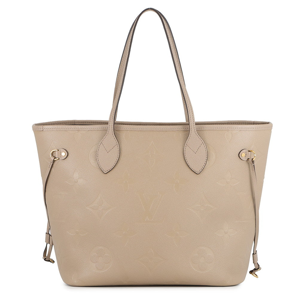 LOUIS VUITTON Neverfull TourterelleM45686 Monogram Empreinte Leather Size MM