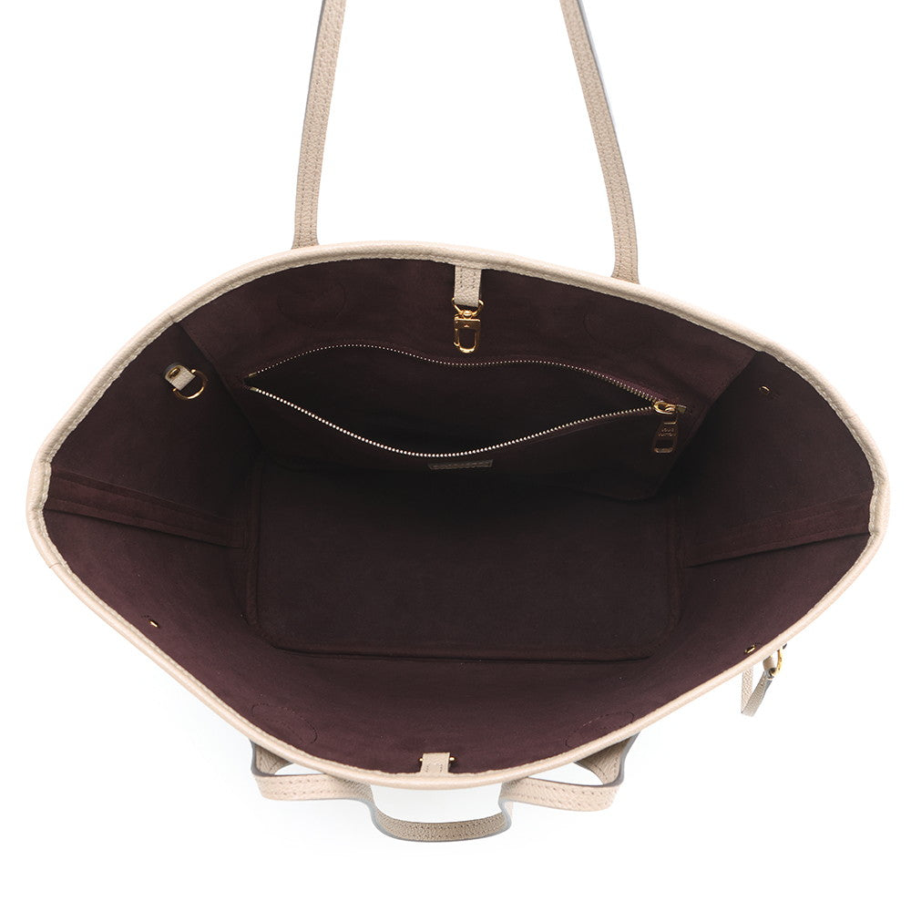 LOUIS VUITTON Neverfull TourterelleM45686 Monogram Empreinte Leather Size MM