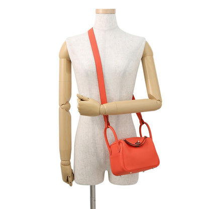HERMES Lindy Rose texas Taurillon Clemence Size Mini