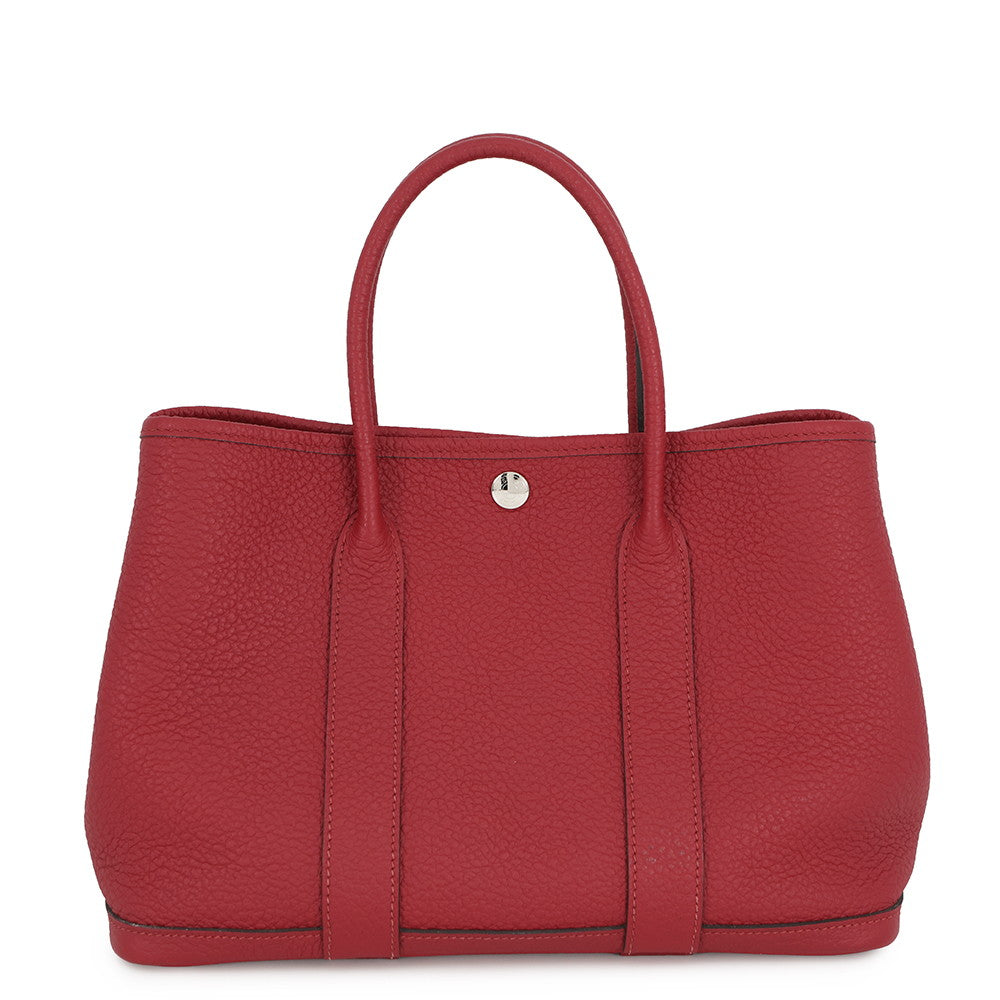 HERMES Garden Party Ruby Negonda Leather Size TPM
