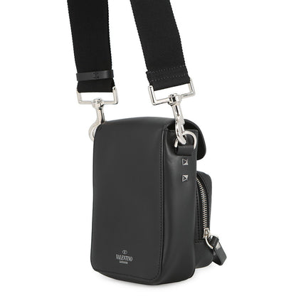Valentino Garavani VLTNLogo Shoulder Bag Black Leather
