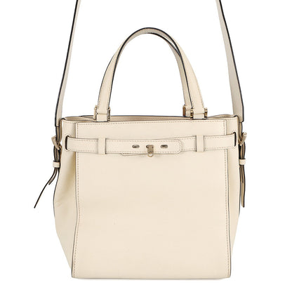 Valextra Valextra B Cube Shoulder Bag Ivory Leather