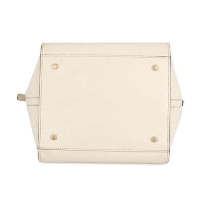 Valextra Valextra B Cube Shoulder Bag Ivory Leather