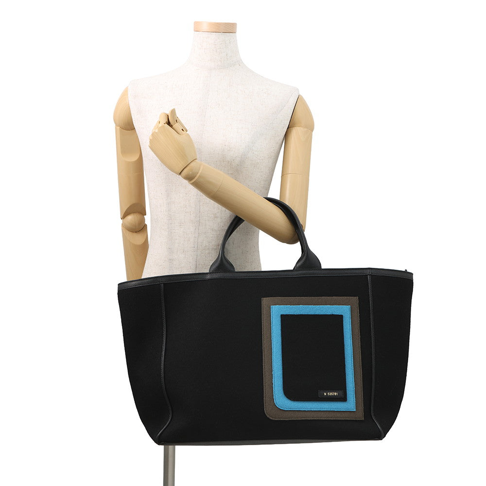 Valextra Valextra Soft Tote Bag BlackWBNL0006743TRL99NNVMBA Felt Leather Size Large