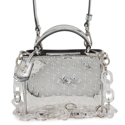 JIMMY CHOO Varenne 2-way tote Silver Patent Leather Size Mini