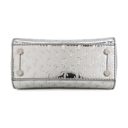 JIMMY CHOO Varenne 2-way tote Silver Patent Leather Size Mini