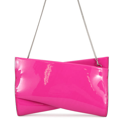 Christian Louboutin Rubit Twist ChainBag Pink Patent Leather Size Small