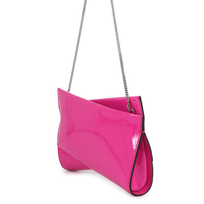 Christian Louboutin Rubit Twist ChainBag Pink Patent Leather Size Small