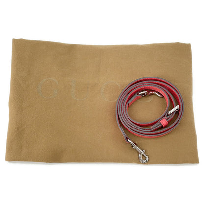 GUCCI 2way Tote Bag Red/Brown341503 Leather