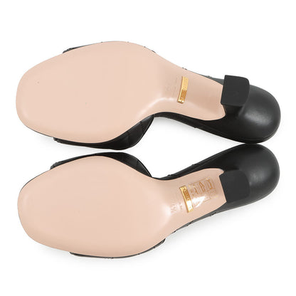 GUCCI GG Marmont Mules Black674839 Leather Size 34.5