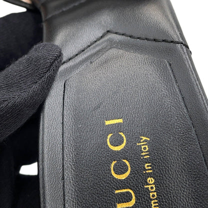 GUCCI GG Marmont Mules Black674839 Leather Size 34.5