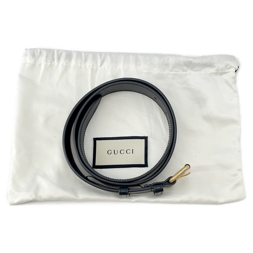 GUCCI GG Marmont Waist Bag Black/Pink476434 Leather Velour