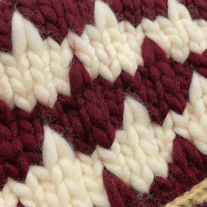 GUCCI GG Marmont Knit Shoulder Bag Bordeaux/White443497 Wool Leather