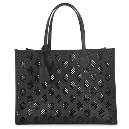 GUCCI Cutout Motif Tote Bag Black772229 Leather Size Medium