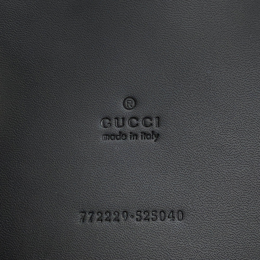 GUCCI Cutout Motif Tote Bag Black772229 Leather Size Medium