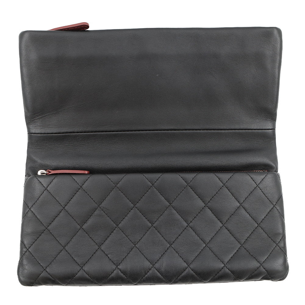 CHANEL Matelasse Clutch Bag BlackA69391 Lambskin