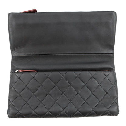 CHANEL Matelasse Clutch Bag BlackA69391 Lambskin