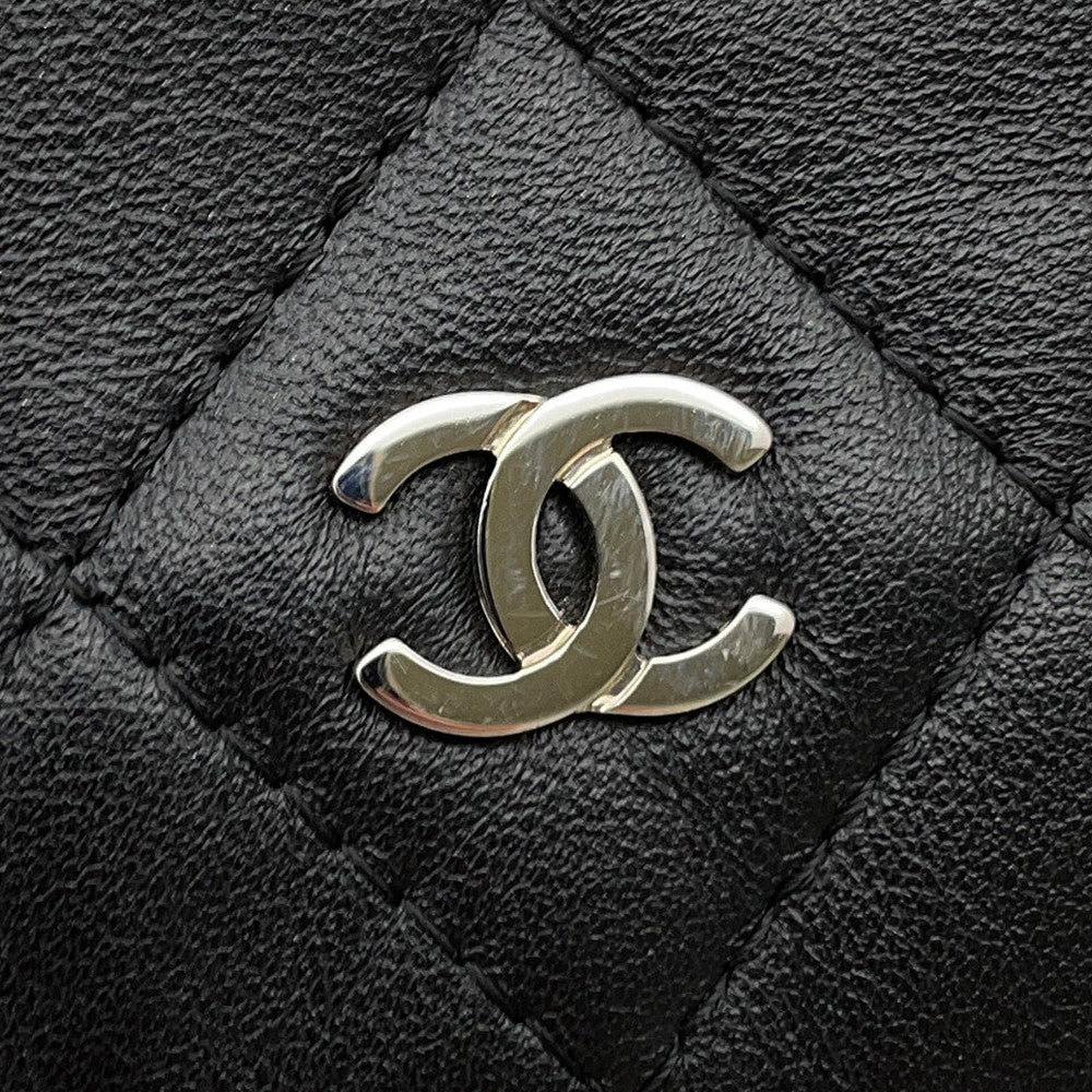 CHANEL Matelasse Clutch Bag BlackA69391 Lambskin