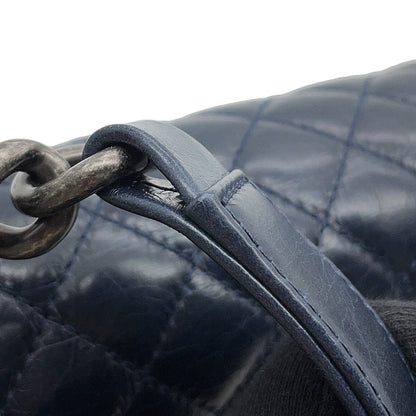CHANEL Boy Chanel ChainShoulder Bag NavyA67085 Lambskin Size 20