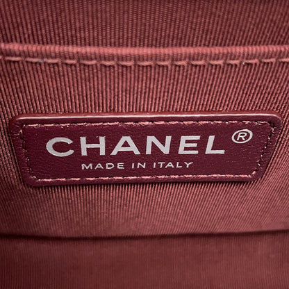 CHANEL Boy Chanel ChainShoulder Bag NavyA67085 Lambskin Size 20