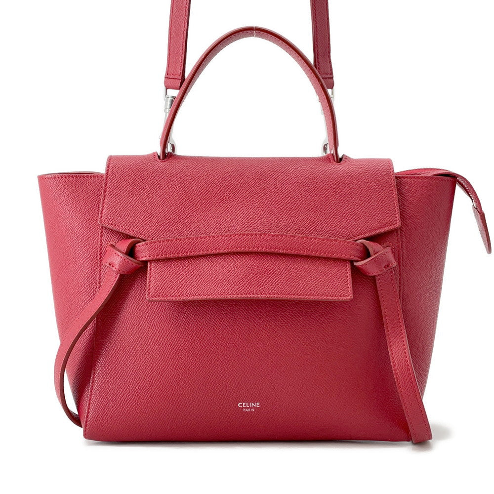 CELINE Belt bag Red189153 Leather Size micro