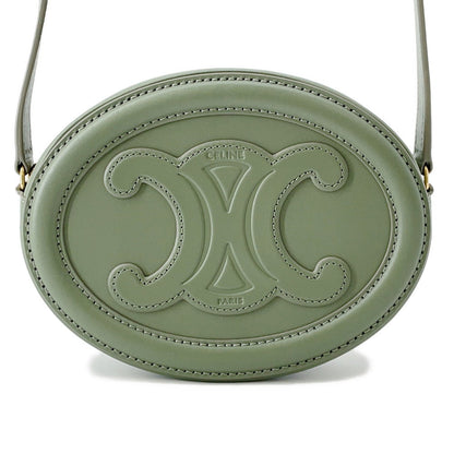 CELINE Oval Purse Shoulder Bag Khaki10I703DPQ Leather
