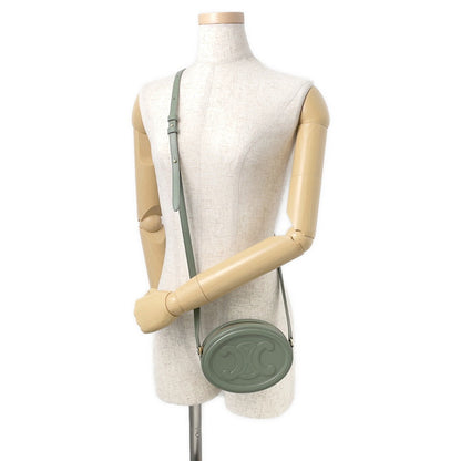 CELINE Oval Purse Shoulder Bag Khaki10I703DPQ Leather