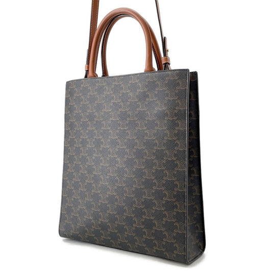 CELINE Vertical hippopotamus Tan191542 PVC Leather Size Small